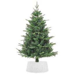 Berkfield Home Christmas Tree Skirt White √ò56x23 cm Plastic - Size: 56x23 cm - thumbnail 4