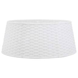 Berkfield Home Christmas Tree Skirt White √ò56x23 cm Plastic - Size: 56x23 cm - thumbnail 1