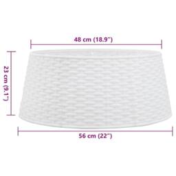 Berkfield Home Christmas Tree Skirt White √ò56x23 cm Plastic - Size: 56x23 cm - thumbnail 9