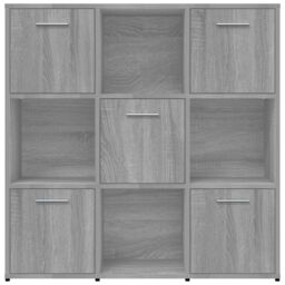 Berkfield Home Book Cabinet Grey Sonoma 90x30x90 cm Engineered Wood - Size: 90 x 30 x 90 cm - thumbnail 6