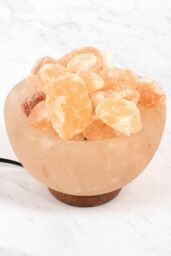 Myga Himalayan Fire Bowl Salt Lamp 3-5kg in Burnt Orange - thumbnail 2