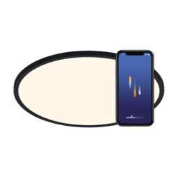 Nordlux Ojasmart Ceiling Light Black Plastic LED 2700-6500k Mains - thumbnail 2