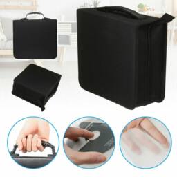 NESTLUNE 400 Disc CD DVD Wallet Storage Case Portable Protector in Black - Size: Large - thumbnail 6