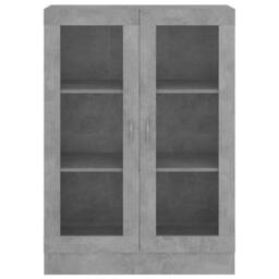 Berkfield Home Vitrine Cabinet Concrete Grey 82.5x30.5x115 cm Engineered Wood - thumbnail 6