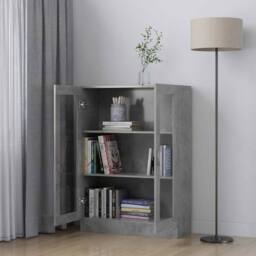 Berkfield Home Vitrine Cabinet Concrete Grey 82.5x30.5x115 cm Engineered Wood