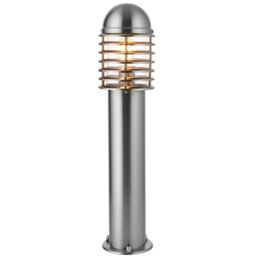 Loops 4 PACK Outdoor Post Bollard Light Polished Steel Vandal Proof External Pathway in Metallics - thumbnail 3