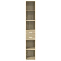 Berkfield Home Highboard Sonoma Oak 30x42.5x185 cm Engineered Wood in Brown - thumbnail 4