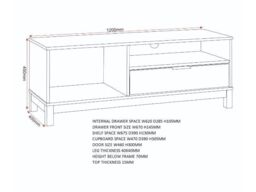 Seconique Corona Rattan 1 Door 1 Drawer TV Unit in Natural - thumbnail 5