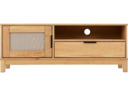 Seconique Corona Rattan 1 Door 1 Drawer TV Unit in Natural - thumbnail 3