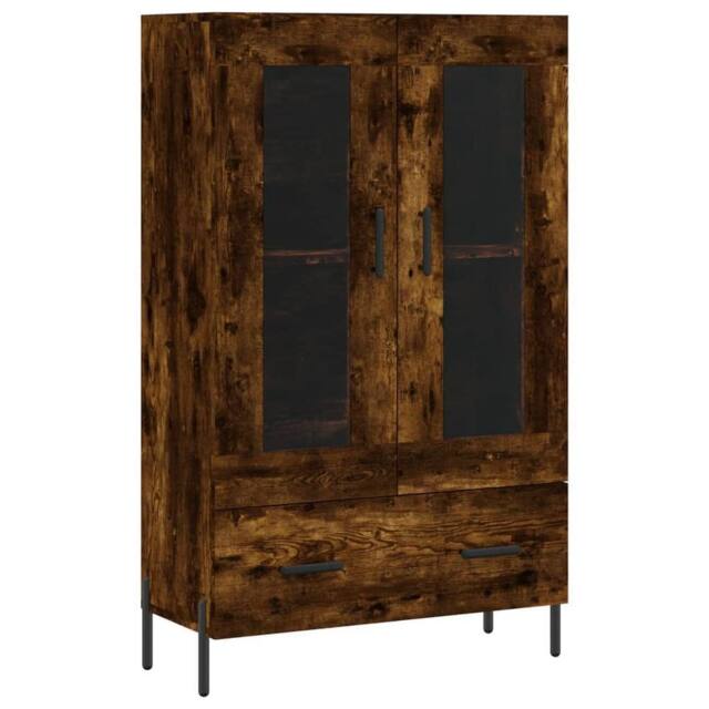 Berkfield Home Highboard Smoked Oak 69.5x31x115 cm Engineered Wood in Brown - image 1