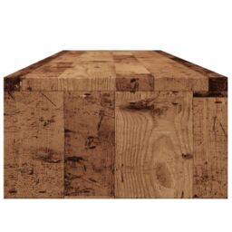 Berkfield Home Monitor Stand Old Wood 100x24x13 cm Engineered Wood in Brown - Size: 100 x 24 x 13 cm - thumbnail 6