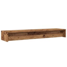 Berkfield Home Monitor Stand Old Wood 100x24x13 cm Engineered Wood in Brown - Size: 100 x 24 x 13 cm - thumbnail 7