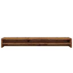 Berkfield Home Monitor Stand Old Wood 100x24x13 cm Engineered Wood in Brown - Size: 100 x 24 x 13 cm - thumbnail 5