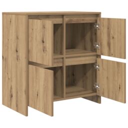 Berkfield Home Sideboard with Door Artisan oak 70 x 41 x 75 cm Engineered wood in Brown - thumbnail 5