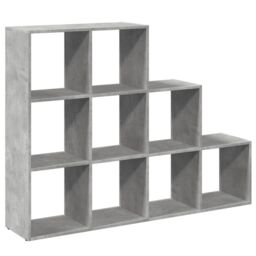 Berkfield Home Room Divider Bookcase 3-Tier Concrete Grey 137.5x29x103.5 cm Engineered Wood - thumbnail 2