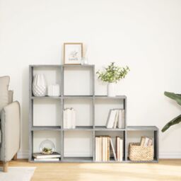 Berkfield Home Room Divider Bookcase 3-Tier Concrete Grey 137.5x29x103.5 cm Engineered Wood - thumbnail 3