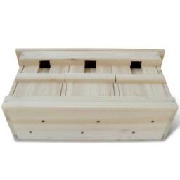 Berkfield Home Sparrow Houses 2 pcs Wood 44x15.5x21.5 cm in Natural - thumbnail 3