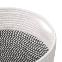 Berkfield Home Storage Baskets 2 pcs Grey & White √ò28x28 cm Cotton - Size: 28x28 cm - thumbnail 7