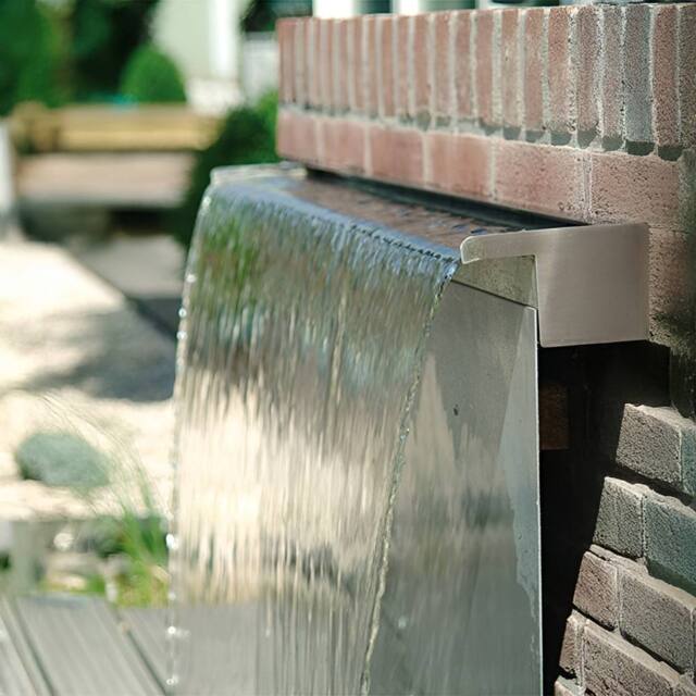 Primrose Stainless Steel Sheer Descent Waterfall Cascade Rear Supply 120cm in Silver - image 1