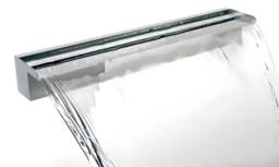 Primrose Stainless Steel Sheer Descent Waterfall Cascade Rear Supply 120cm in Silver - thumbnail 3