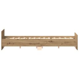 Berkfield Home Bed Frame without Mattress Artisan Oak 150x200cm Engineered Wood in Brown - Size: 150x200 cm - thumbnail 6