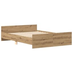 Berkfield Home Bed Frame without Mattress Artisan Oak 150x200cm Engineered Wood in Brown - Size: 150x200 cm - thumbnail 4