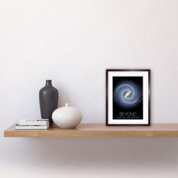 "Artery8 Wall Art Print NASA Beyond Solar System Milky Way Spiral Galaxy Poster Artwork Framed 9X7 Inch in Brown - Size: W7"" x H9""" - thumbnail 2