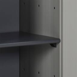 Berkfield Home Garden Storage Cabinet with 1 Shelf Grey & Black 35x40x85 cm - Size: 35 x 40 x 85 cm - thumbnail 7