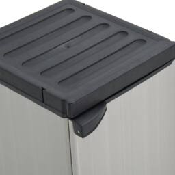 Berkfield Home Garden Storage Cabinet with 1 Shelf Grey & Black 35x40x85 cm - Size: 35 x 40 x 85 cm - thumbnail 8