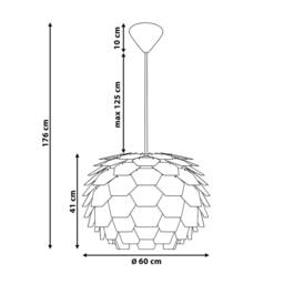 Wyld and Coco Copper Pine Cone Pendant Lamp with Globe Shade - thumbnail 3