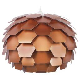 Wyld and Coco Copper Pine Cone Pendant Lamp with Globe Shade - thumbnail 2