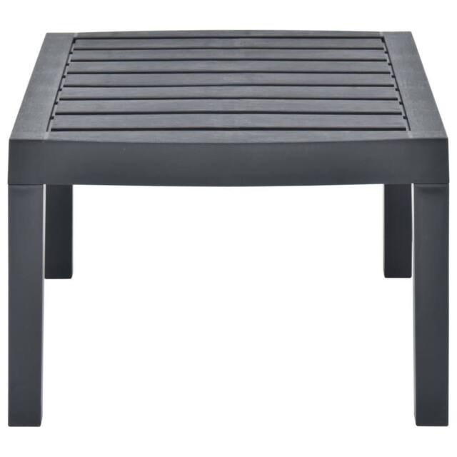 Berkfield Home Garden Table Anthracite 78x55x38 cm Plastic in Charcoal - Size: 78 x 55 x 38 cm - image 1