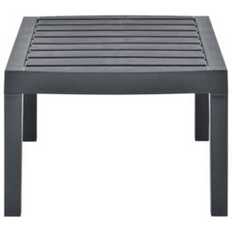 Berkfield Home Garden Table Anthracite 78x55x38 cm Plastic in Charcoal - Size: 78 x 55 x 38 cm