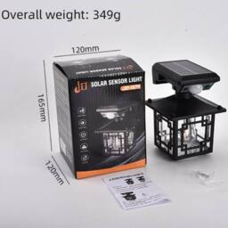Obasyhig Square Integrated Solar Outdoor Waterproof Wall Light in Black - thumbnail 2