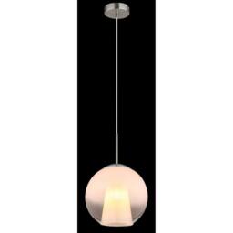 Netlighting Barry 25cm Dome Pendant Nickel Matt Ball Opal Glass Shade 1x E27 in Grey - thumbnail 3
