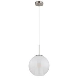 Netlighting Barry 25cm Dome Pendant Nickel Matt Ball Opal Glass Shade 1x E27 in Grey - thumbnail 2