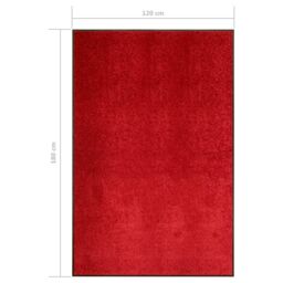 Berkfield Home Doormat Washable Red 120x180 cm - thumbnail 6