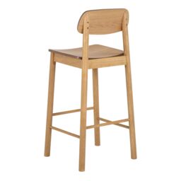 Furniture To Go Barlow Bar Stool in Matt Oak Set of 2 in Light Brown - thumbnail 4