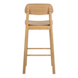Furniture To Go Barlow Bar Stool in Matt Oak Set of 2 in Light Brown - thumbnail 5
