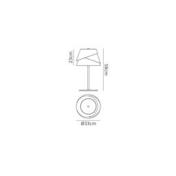 Netlighting Alboran Table Lamp 1x40W (No Inc) Alumimium Iron in White - thumbnail 2