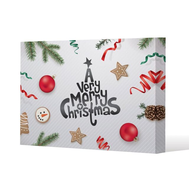 Benjamin Tate Design Christmas greeting design (canvas) / 61 x 41 x 4cm in Natural - Size: 61 x 41 x 4 cm - image 1