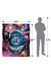 JQ Licensing Royce Mcclure Dolphin Universe Silky Touch Super Soft Throw Blanket 152 X 127 cm in White - thumbnail 5
