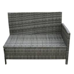 Home Garden Direct Thalia Rattan Corner Garden Sofa Set with Glass Top Table - Grey Rattan Outdoor Furniture with Footstools - thumbnail 9