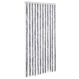 Berkfield Home Insect Curtain Grey & White 100x220 cm Chenille - thumbnail 1
