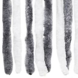 Berkfield Home Insect Curtain Grey & White 100x220 cm Chenille - thumbnail 5