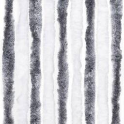 Berkfield Home Insect Curtain Grey & White 100x220 cm Chenille - thumbnail 6