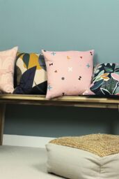 Furn Bitsa Symbol Abstract Cushion in Pink - Size: 43 cm x 43 cm - thumbnail 5