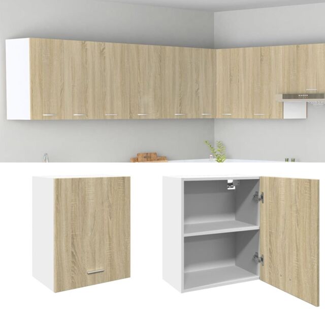 Berkfield Home Wall Mounted Cabinet Lyon Sonoma Oak 50x31x60 cm Engineered Wood in Brown - Size: 50 x 31 x 60 cm - image 1