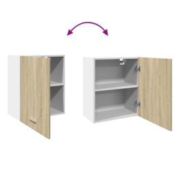 Berkfield Home Wall Mounted Cabinet Lyon Sonoma Oak 50x31x60 cm Engineered Wood in Brown - Size: 50 x 31 x 60 cm - thumbnail 8