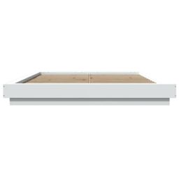 Berkfield Home Bed Frame with LED Lights without Mattress White 160x200cm - Size: 160x200 cm - thumbnail 5